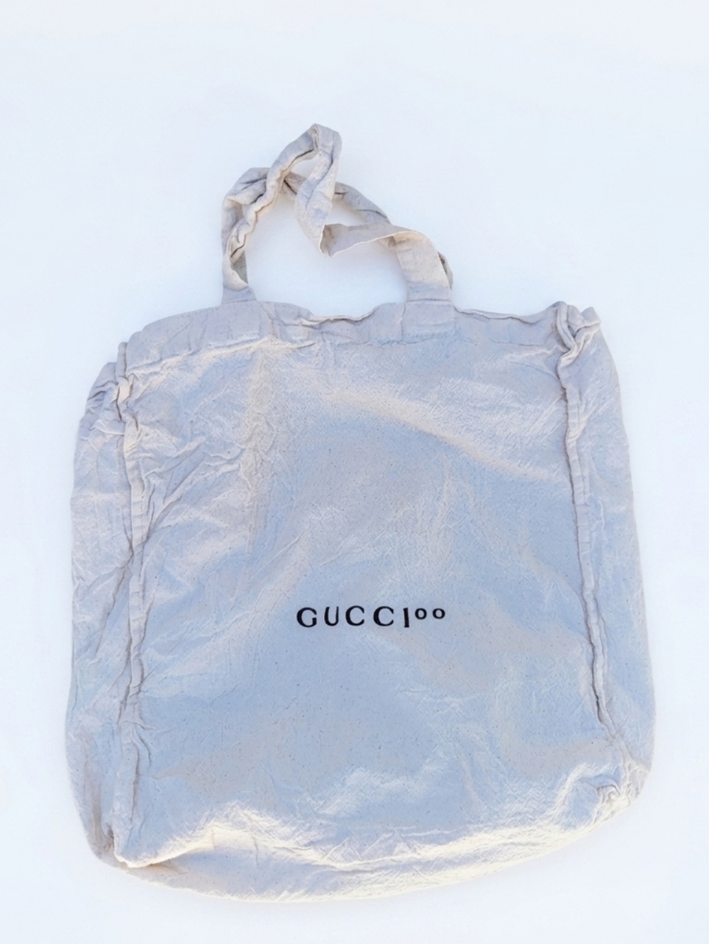 Authentic Gucci Canvas Tote 16x17" Reusable Lunch Bag